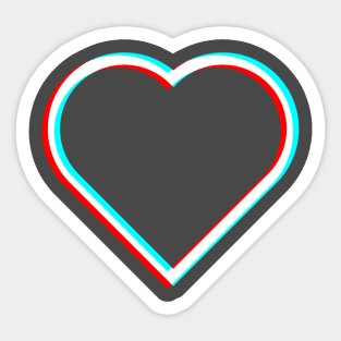 heart glitch Sticker